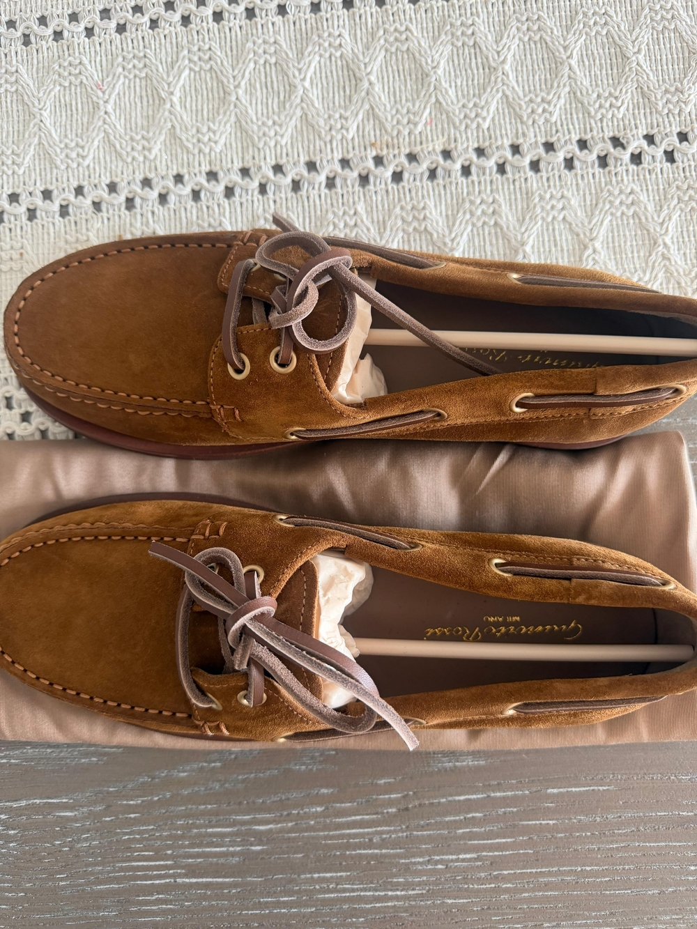 Gianvito Rossi Brown Suede Boat Shoes - Picture 2 of 5